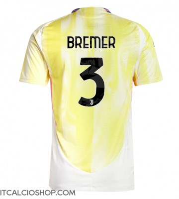 Juventus Gleison Bremer #3 Seconda Maglia 2024-25 Manica Corta